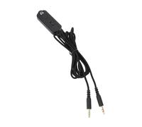 lyrlody Câble d'extension pour Casque, Câble Adaptateur pour Casque 3,5 Mm avec Double Prise Plaquée or, Cordon tressé de 2 M, Contrôle du Volume, Micro Activé/éteint, pour Jeux, PC, Utilisateurs