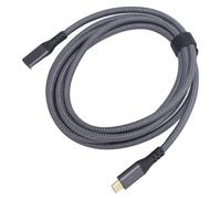 lyrlody Câble D'extension USB C, USB 3.2 Gen 2 Type C Mâle à Femelle, Charge Rapide 240 W, Transfert de Données 20 Gbit/s avec Tressage en Nylon et Puce de Marqueur E, pour 15 Pro (ou)