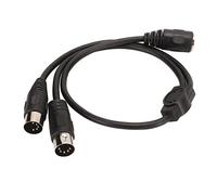 lyrlody Câble Répartiteur en Y Din 5 Broches, 5 Cœurs Plug and Play étanche 1 Entrée 2 Sorties Broches Din Femelle vers 2 Mâles Flexibles pour Studios