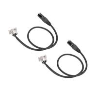 lyrlody Câble XLR Pass Through, Câble XLR 3 Broches de Type D avec Coque en Alliage de Zinc et Cuivre 24 AWG, Montage sur Panneau Femelle vers Connecteur Mâle, 0,6 M pour Boîte de Scène, Panneau de
