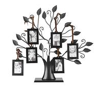lyrlody Cadre de Photos de Famille Arbre à 6 Pendentifs - Affichage Suspendu pour Décor Maison - Ensemble de Cadres Photos avec Pendaison - Décoration Murale Arbre de la Famille