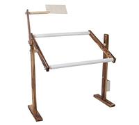 lyrlody Cadre de Point de Croix avec Support au Sol, Cadre de Point de Croix Réglable, Rotatif à 360 °, Cadre en Bois, pour Broderie, Courtepointe, Point de Croix, Travaux D'aiguille