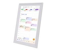 lyrlody Calendrier Numérique de 15,6 Pouces, Matériau ABS, Planificateur Familial Interactif à écran Tactile avec Tableau des Tâches et Planificateur de Repas pour Montage Mural