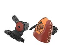 lyrlody Carquois de Flèche, Matériau Aspect Cuir Marron, Système de Dégagement Rapide pour 4 Flèches, Compatible avec Les Arcs Recourbés et Le Tir à l'arc Traditionnel