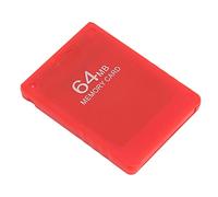 lyrlody Carte Mémoire 64 Mo, Mémoire de Jeu Haute Vitesse Compatible avec les Jeux et FMCB 1.966, Plug and Play pour Versions Slim et Standard (rouge)