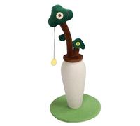 lyrlody Cat pour Chats de Sisal Scratch Posts Cat Toys Toys Money Tree avec Une Zone de Grattage en Sisal pour Appartements Chats 33 Cm de Haut