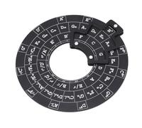 lyrlody Cercle de Cinquième Roue en Alliage D'aluminium, Outil de Théorie Musicale avec Tableau D'accords de Guitare, Apprentissage du Personnel pour Musiciens, Auteurs-compositeurs,
