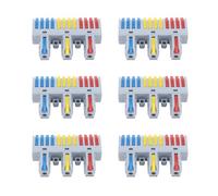 lyrlody Connecteur de Fil à Levier PA66 Bornier Enfichable en Cuivre 32A 600V 3 Entrées 12 Sorties Connexion Rapide pour Fils Flexibles Solides pour l'éclairage du Câblage Domestique de Bricolage