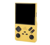 lyrlody Console de Jeu Open Source, Casque 3,5 Mm Jack 4000mAh Batterie USB C Port Rétro Console de Jeu Handheld Screen 4 Pouces ABS 8W Enceinte pour Intérieur (Yellow)