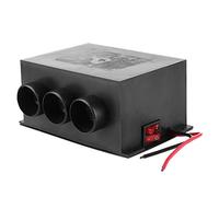 lyrlody Dégivreur de Chauffage de Voiture 300 W, Chauffage d'hiver Portable à 3 Trous pour Enlever Le Brouillard de Pare-Brise, Chauffage en Céramique PTC + Alliage D'aluminium 12 V pour