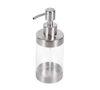 lyrlody Distributeur de Savon, Bouteille de Savon Liquide Rechargeable 350 ML Distributeur de Liquide Vaisselle Distributeur de Savon à Main en Acier Inoxydable pour Comptoir de Cuisine de Buanderie