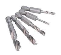 lyrlody Ensemble de Bits de Forage de 5 Pcs, Carbures en Acier à Grande Vitesse Répartis Uniformément les Bits de Forage Courts pour un d'usinage avec 3/32 Pouces 1/8 / 16 Pouces 1/4 5/16 Open
