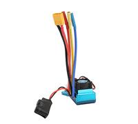 lyrlody ESC sans Balais RC 120 A, Contrôleur de Vitesse en Plastique étanche à la Poussière, Programmable, 2 à 4S XT60, Accélération à 9 Niveaux, Bec 5,8 V 3 A pour 1 10 1 8 Conducteurs de Voiture RC