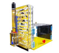 lyrlody Ferme Acrylique Clair, T Design avec Entrée d'eau Villa Maison Colonie Bricolage pour Enfants d'anniversaire (Yellow)