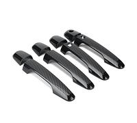 lyrlody Garniture de Poignée de Porte, Matériau ABS, Ajustement Parfait pour Pajero 2019-2021, Ajoute de l'élégance et de la Protection à Votre Véhicule (style fibre de carbone)