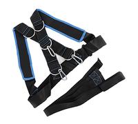 lyrlody Harnais de Traction pour Traîneau D'entraînement de Vitesse, Ceinture de Résistance Réglable en Nylon, 5 Anneaux en D, 3 Crochets, Bretelles Rembourrées pour Endurance et Vitesse