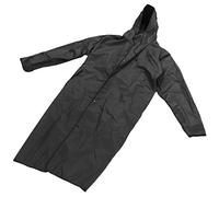 lyrlody Imperméable Long Réutilisable, Poncho de Pluie avec Capuche Manches Longues Vêtement Imperméable pour Adultes Vêtement de Pluie Veste de Pluie Longue à Capuche pour Hommes Femmes Noir(XXL)