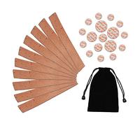 lyrlody Kit de Remplacement de Liège pour Clarinette avec Colle, Jeu de Lièges pour Joint de Pavillon, 10 Lièges et 17 Tampons de Remplacement, Pochette en Velours avec Résistants