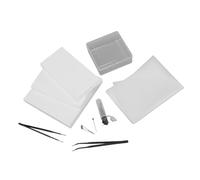 lyrlody Kit d'outils pour échantillons avec Planche à étaler en Mousse et Base en Bois Dur, Kit d'entomologie 92 X 92 X 36 Mm avec Pince à épiler 98 Broches et Vitrine pour étude de la Nature en