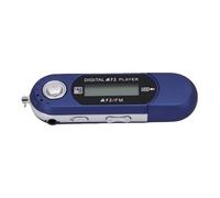 lyrlody Lecteur MP3 USB, Baladeur Audio Portable avec écran LCD, Arrêt Automatique, jusqu'à 32 Go, Pile AA, Affichage des Paroles, pour Voyage, Extérieur, Maison (Blue)