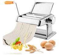 lyrlody Machine à Pâtes Acier Inoxydable Presse à Pâtes Manuelle Facile à Nettoyer pour Bébés et Adultes Accessoire Cuisine Polyvalent pour Préparer Spaghetti Linguine Tagliatelle 150g