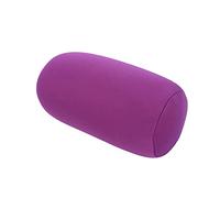 lyrlody Mini rouleau de soutien cervical, coussin de voyage doux en microbilles pour soutien de la colonne vertébrale et du cou, 30 × 14 cm (violet)