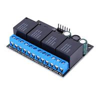 lyrlody Module Relais Bistable 4 Canaux SL35B04, Relais à Verrouillage, Auto-Maintien 12V Commande de Commutation Bas Niveau avec Charge 6-24V DC 250V AC 10A pour Contrôle de
