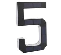 lyrlody Numéro de Maison Solaire à LED ABS PC Numéro d'adresse Lumière 9 Pouces Détection Automatique éclairage à énergie Solaire pour Porte d'entrée Extérieure Porche Mur Cour visibilité