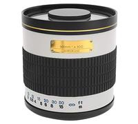 lyrlody Objectif Principal d'appareil Photo, Téléobjectif Miroir en Alliage, Prise de Vue Longue Distance pour Monture EF (White)