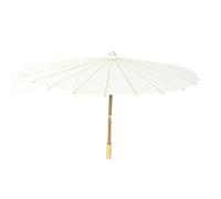 lyrlody Parapluie de Papier à Artisanat Blanc, Accessoire de Photographie Fait à la Main de Style Chinois avec Poignée en Bois Massif pour Peindre Divers Motifs (Diamètre d'environ 85,5 cm)