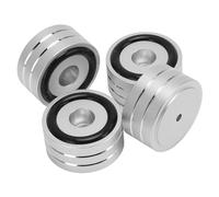 lyrlody Pieds de Découplage en Alliage D'aluminium pour Enceintes, 4 | Amortisseurs de vibrations HiFi, faible retour harmonique, construction haute densité, platine CD, lecteur DVD, ampli, lot