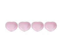 lyrlody Pierre de Quartz Rose, 4pcs en Forme de Coeur en Forme de Cristal Rose Décor, Sentimental pour la Famille et l'ami, Jeton d'amour pour un Partenaire avec une Couleur Brillante, une