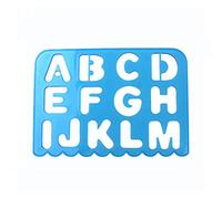 lyrlody Planche à Peinture Alphabet en Creux avec Figures Géométriques, Jouet Éducatif pour Enfants de 3 à 6 Ans, avec 4 Pochoirs en Plastique et 3 Stylos (Ensemble de planche creuse de figure