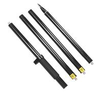 lyrlody Pôle à Prisme Détachable, 2 Mètres 4 Section Tale de Bilan d'arpentage en Fibre de Carbone avec Bulle de Niveau 0 Mm Constante, Précision Stable, Utilisation Polyvalente, en Aluminium Léger