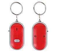 lyrlody Porte-Clés de Commande Vocale, Chercheur de Clés activé par la Voix, Localisateur de avec Sifflet, Bip et Flash dans 7 Mètres, Lampe de Secours à Haute luminosité pour (Rouge)
