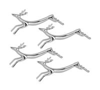lyrlody Porte-couverts en Forme D'animal, Repose-couverts argenté électroplaqué en Zinc Poli, Design Moderne Portable avec Stable Non Roulante pour Fourchette, Cuillère, Couteau (Biche)