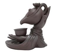 lyrlody Porte-encens Cascade, Porte-encens en Porcelaine Rouge, Forme d'eau pour la Décoration de la Maison, L'aromathérapie et Le Soulagement du Stress