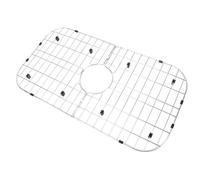 lyrlody Protecteur de Grille d'évier en Acier Inoxydable, Grille de Fond d'évier 304 25,98 X 14,09 Pouces, Conception Détachable en 2 Pièces avec Pieds de Support, Protection contre les Rayures et