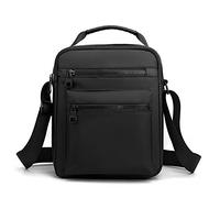 lyrlody Sac à Bandoulière pour Sacs à Bandoulière en Nylon Premium avec une Sangle Réglable Grand Espace de Rangement pour la Randonnée Extérieure Shopping Gym (BLACK)