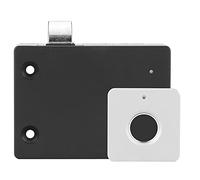 lyrlody Serrure Intelligente à Empreintes Digitales, Serrure d'Armoire en Alliage d'aluminium, 20 Empreintes Digitales, Déverrouillage en 0,5 Seconde, Alimentation de Secours USB pour Tiroir,
