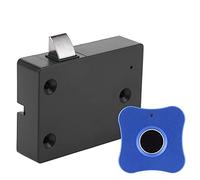 lyrlody Serrure Intelligente à Empreintes Digitales, Serrure d'Armoire en Alliage d'aluminium, 20 Empreintes Digitales, Déverrouillage en 0,5 Seconde, Alimentation de Secours USB pour Tiroir,