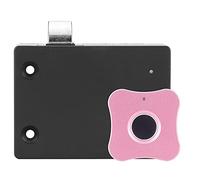 lyrlody Serrure Intelligente à Empreintes Digitales, Serrure d'Armoire en Alliage d'aluminium, 20 Empreintes Digitales, Déverrouillage en 0,5 Seconde, Alimentation de Secours USB pour Tiroir,