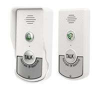 lyrlody Sonnette Visiophone sans Fil 1000m, sans Fil Audio Bidirectionnel IP54 Batterie 2000mAh avec Voyant Lumineux pour Maisons, Hôtels, Villas, Usines, Hôpitaux