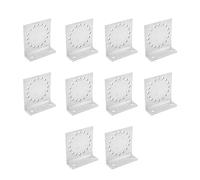 lyrlody Support d'angle en Alliage d'aluminium, 10 Pièces, 8,2 X 3 X 9 Cm, pour Clôture électronique, Montage Mural, Fixation de Poteau, Résistant à la Pluie et au Soleil, pour la Construction, à