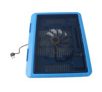 lyrlody Support de Refroidissement pour Ordinateur Portable 14 Pouces, | Grille en Fer, Roulement Hydraulique, Ventilateur 130mm, Bruit 25,1dB, USB 5V, Butées Avant, Boîtier pour Câbles,