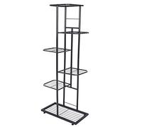 lyrlody Support Pot de Fleurs Design Vertical 6 Etages Etagère à Fleurs en Fer Porte Pot de Plantes Affichage Support Pot de Plante Idéal pour Salon Balcon Terrasse Jardin Bureau Café(Gris foncé)