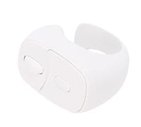 lyrlody Tourneur de Page Bluetooth pour Tablette de Téléphone, Télécommande de Défilement du Bout des Doigts, Obturateur D'appareil Photo sans Fil, Télécommande Multifonction pour TikTok (White)
