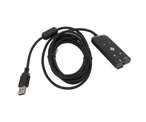 lyrlody USB vers Adaptateur 3,5 Mm, Son Surround Virtuel 7.1 | Câble en cuivre sans oxygène de 2 m, indicateur LED d\'état, bouton muet, combo casque micro, pour PC