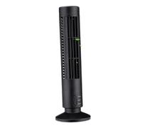lyrlody Ventilateur Tour, Ventilateur Portable de Sol USB sans Pale 2 Vitesses Oscillant Silencieux Compact Flux D'air Fort Brise Naturelle avec Alimentation DC 5V pour Chambre Bureau (BLACK)