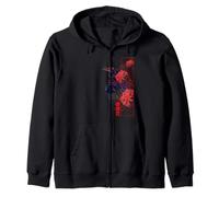 Lys araignée Rouge Corbeau Higanbana Fleur Japonaise Esthétique Sweat à Capuche